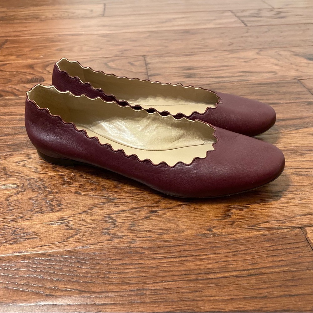 Chloe ‘Lauren’ ballerinas in Bordeaux - Picture 3 of 8